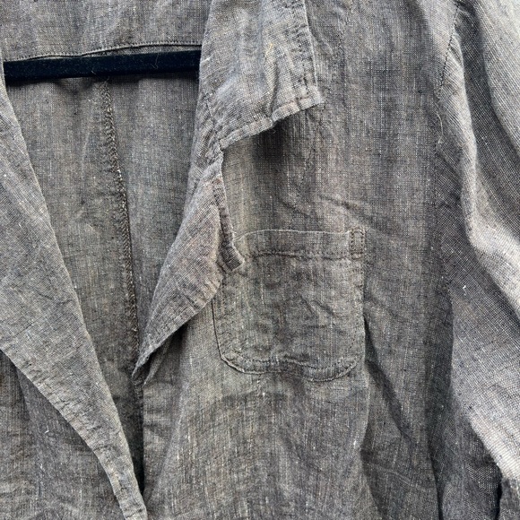 Flax Linen Blazer Top Large - Picture 2 of 6